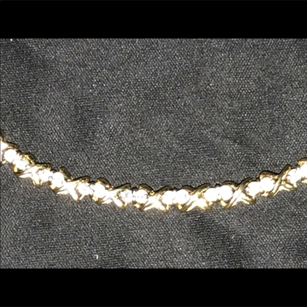 10K gold 3 carats of natural diamond bracelet